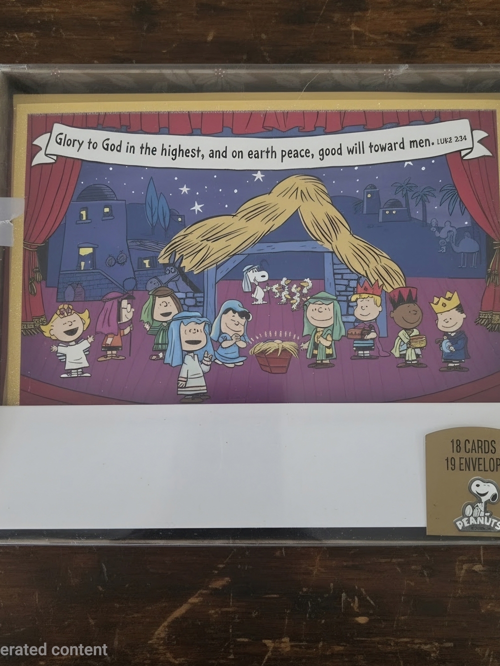 Vintage peanuts gang new christmas cards